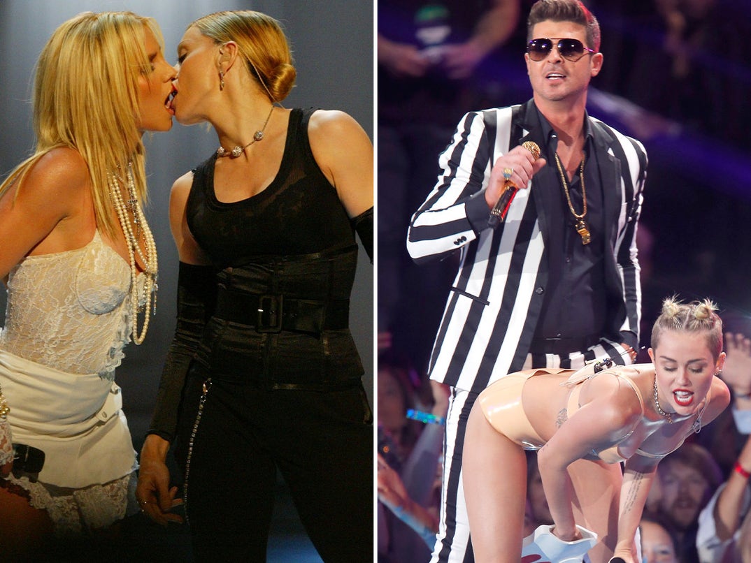 Britney Spears and Madonna vs. Robin Thicke and Miley Cyrus -- Shocking VMAs Performances Edition