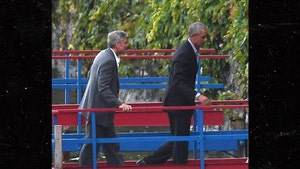 Barack Obama and George Clooney Take a Boat Ride in Italian Lake