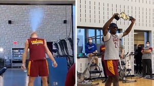 Cavs Players Hilariously Reenact Triple H, Big Show Wrestling Entrances At Practice