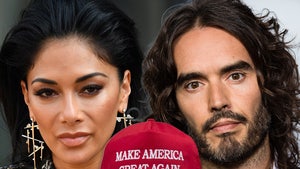 Nicole Scherzinger Russel Brand MAGA hat