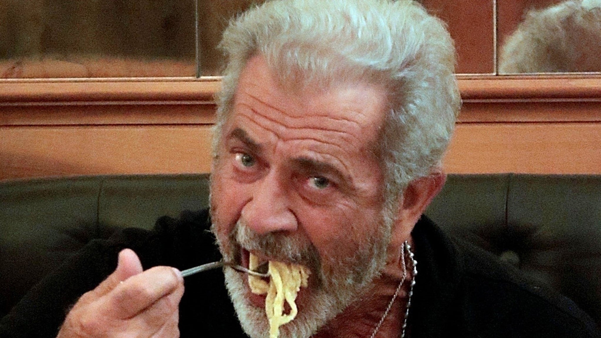 Mel Gibson Goofs Off While Dining in Rome and Working on New Film