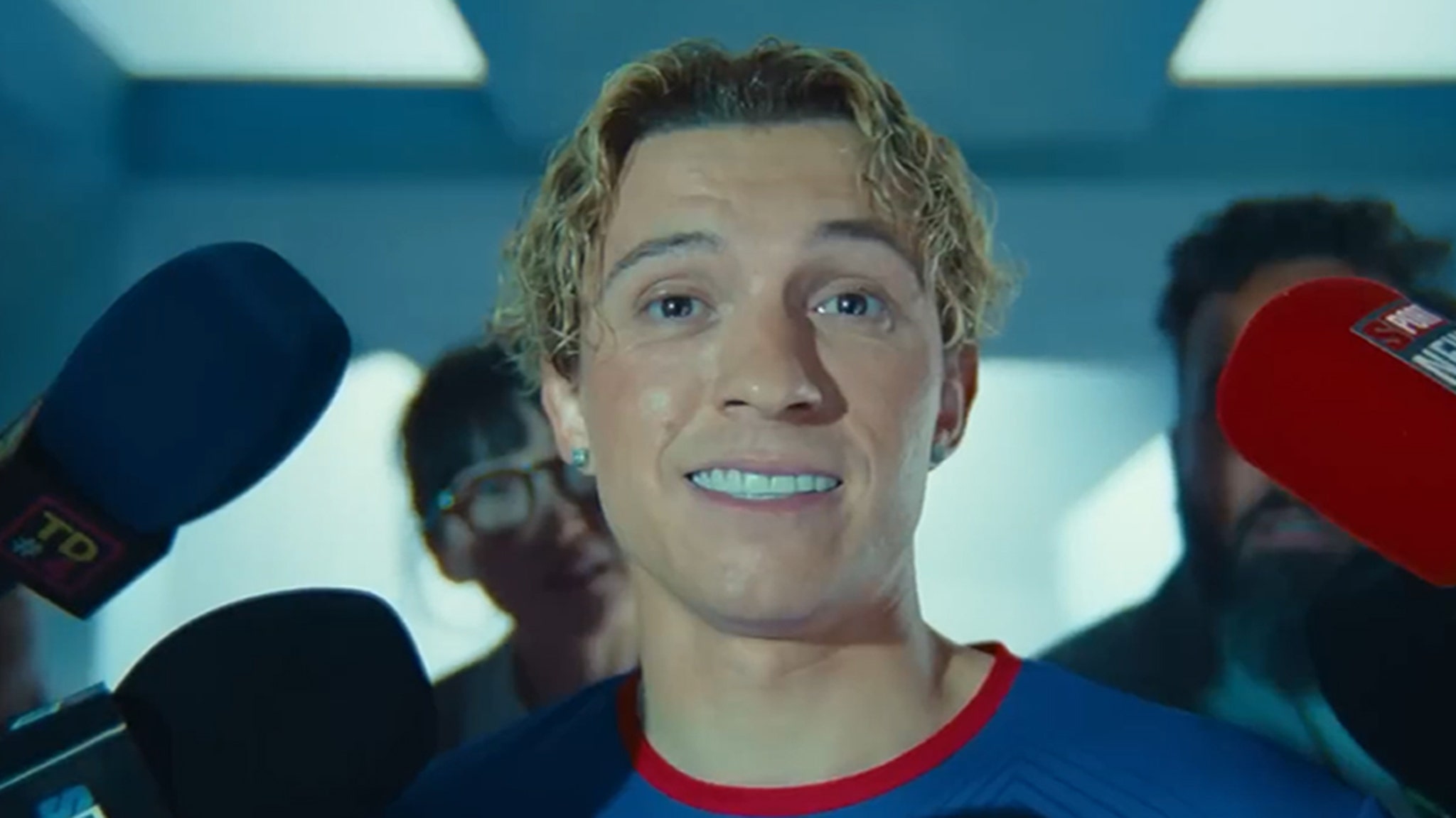 Tom Holland Turns Heads With Blonde Curly Hair in LEGO Short Film