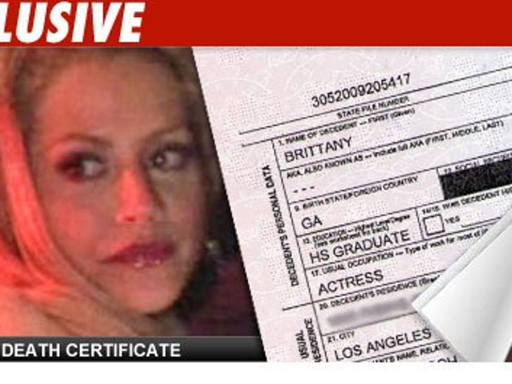 Brittany Murphy Death Certificate