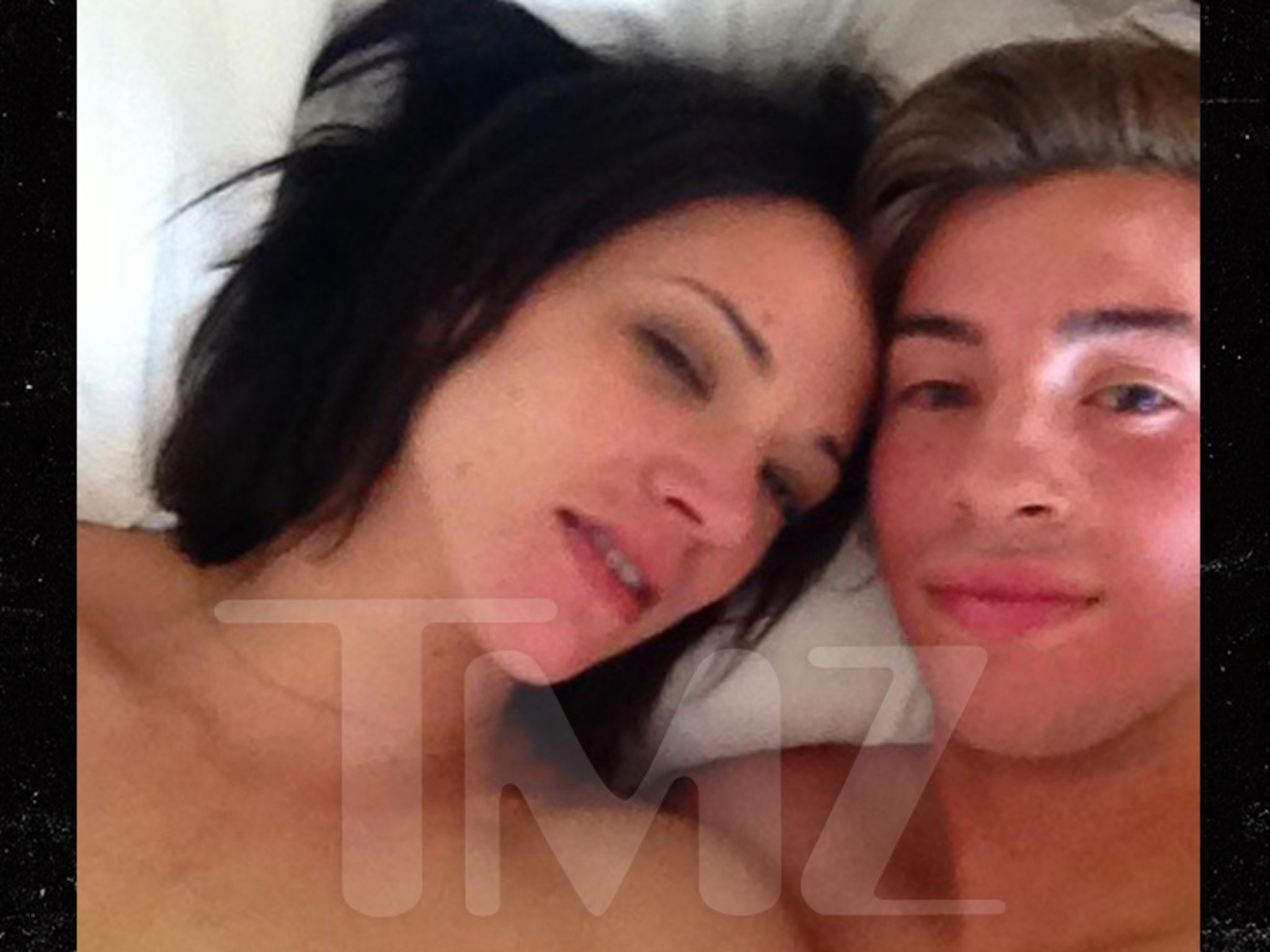Asia Argento and 17-Year-Old Boy in Bed