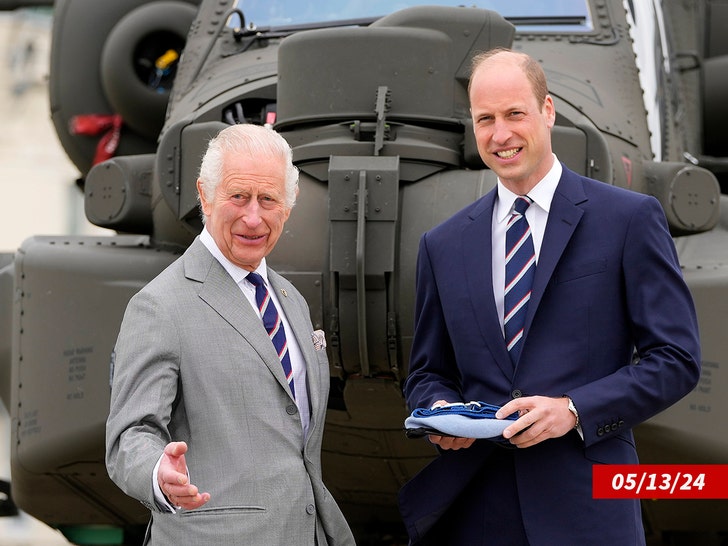 KING CHARLES Prince of Wales at the Army Aviation Centre