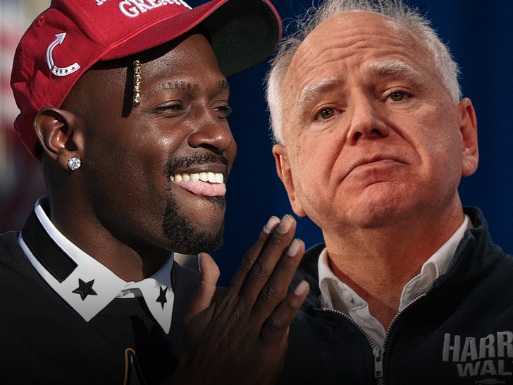 Antonio Brown Says ‘Tampon Tim Walz’ Could Never Defend Him on Field