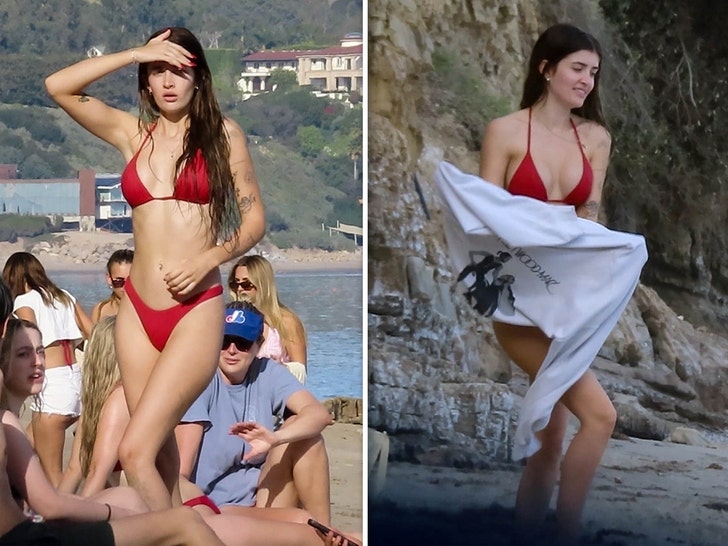 Sami Sheen Hits the Beach with Friends