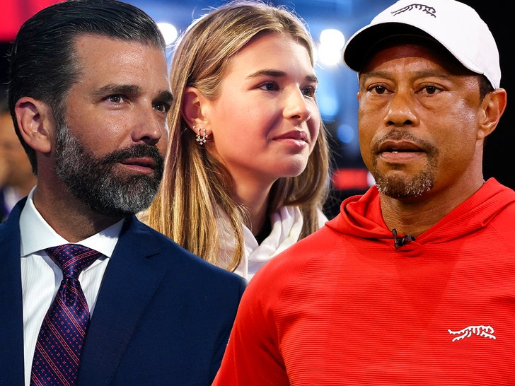 onald trump jr, tiger woods and vanessa trump getty comp