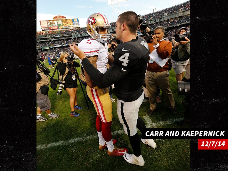 Derek Carr Supports The Raiders Potentially Signing Colin Kaepernick