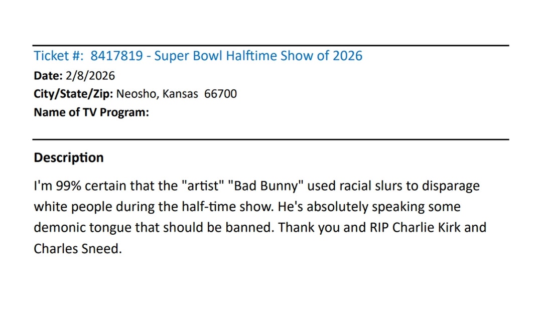 Super Bowl Half Time Complaints 4