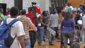 Master P -- ATTACK WITH STEEL CHAIR ... During Fight At Rapper's Basketball Game