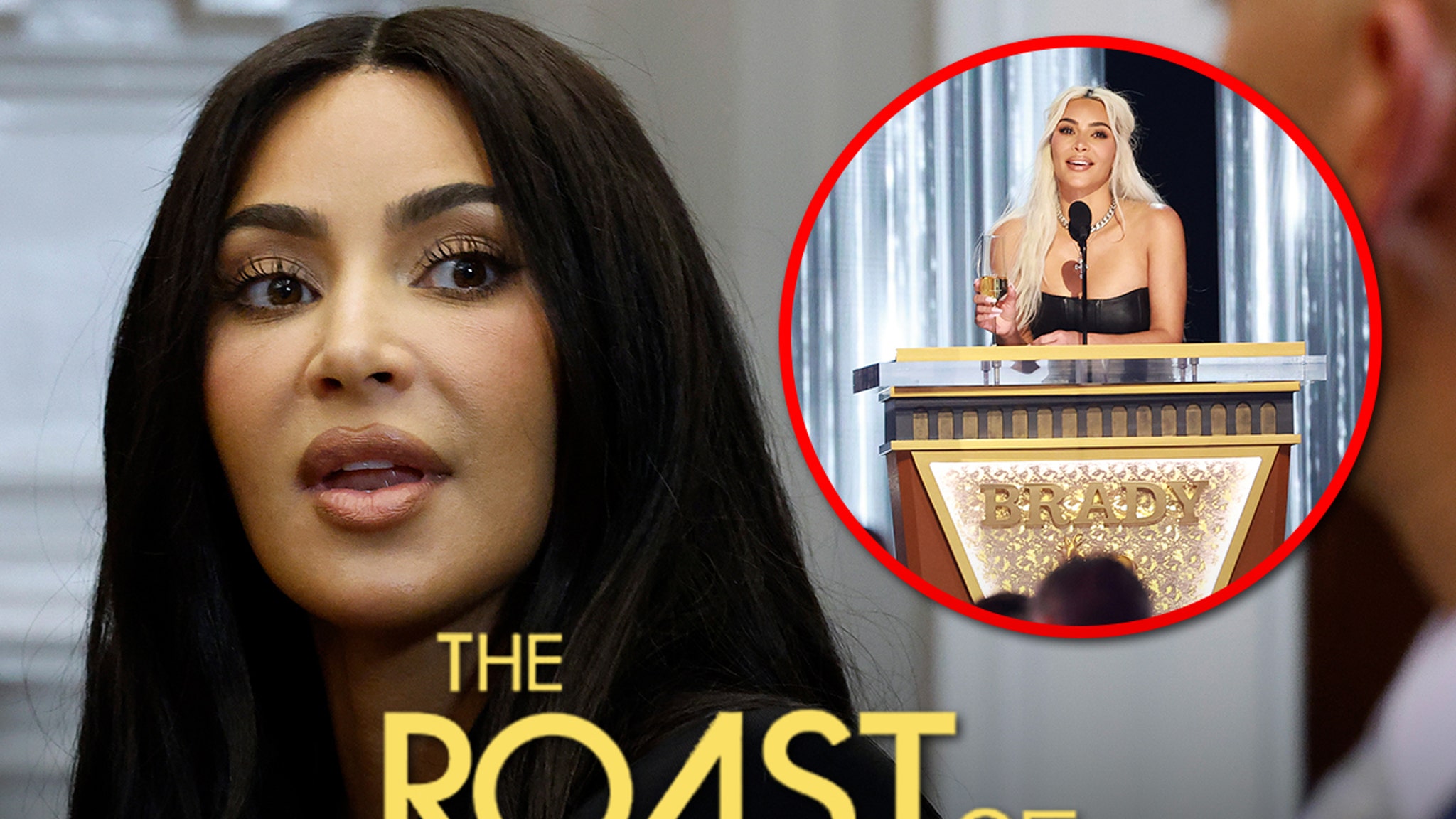Kim Kardashian Mercilessly Booed & Skewered at Tom Brady’s Roast