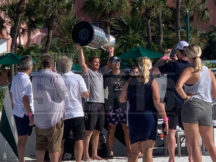 Tampa Bay Lightning With The Stanley Cup