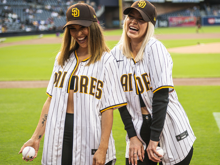 Ariana Madix and Scheana Shay throw first pitch at San Diego Padres game