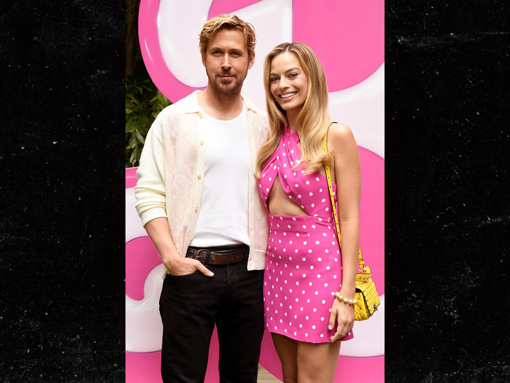 Music Press For Barbie movie Ryan Gosling and Margot Robbie