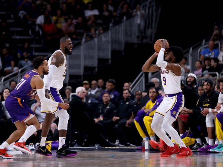 LeBron Bronny James Together Lakers photos 9