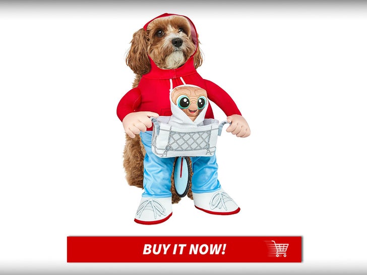 This E.T. Pet Halloween Costume is sure to make a whole bunch of people phone home to tell their families about just how cute your dog looks in this outfit!