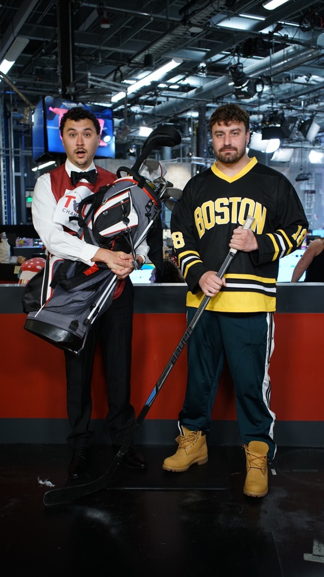 Dylan as Oscar and Lucas as Happy Gilmore