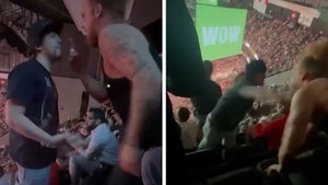 Video of Wild Fight Between Fans in Stands at UFC 302