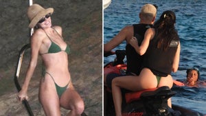 Kendall Jenner In a Green Bikini While On A Yacht In Ibiza