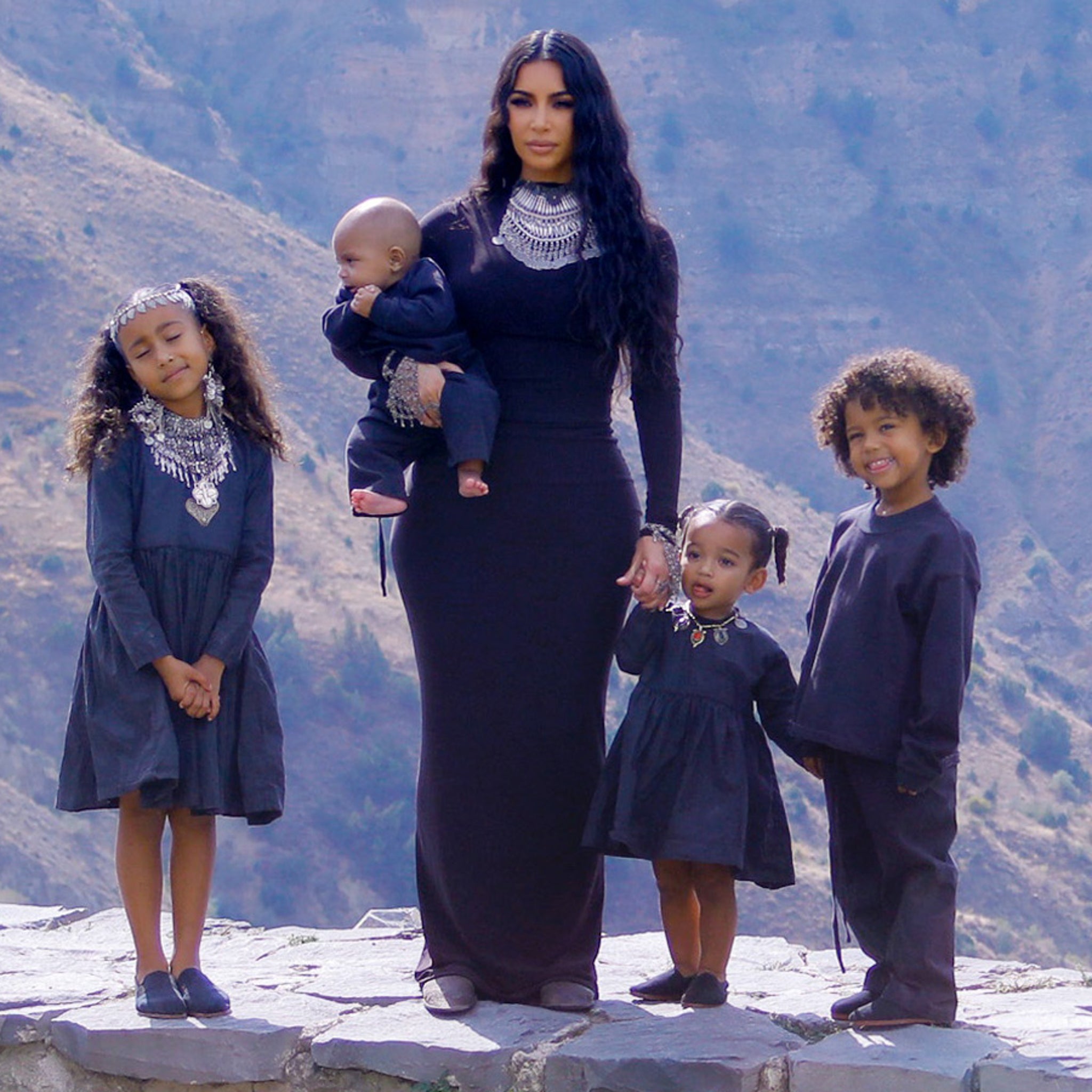 Kim Kardashian Stages Photo Shoot With Kids In Armenia
