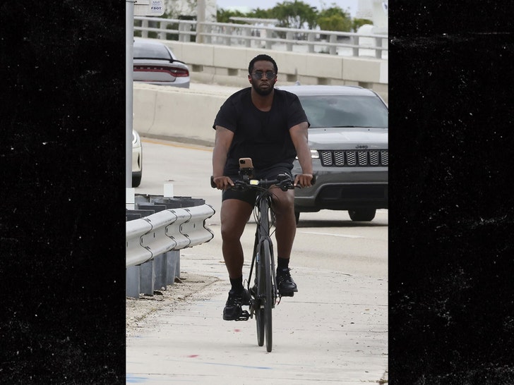 Diddy Rides His Bike Around Miami Amid Federal Investigation