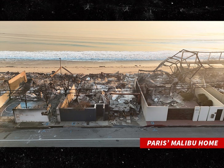 paris hilton malibu home burned fire sub swipe backgrid