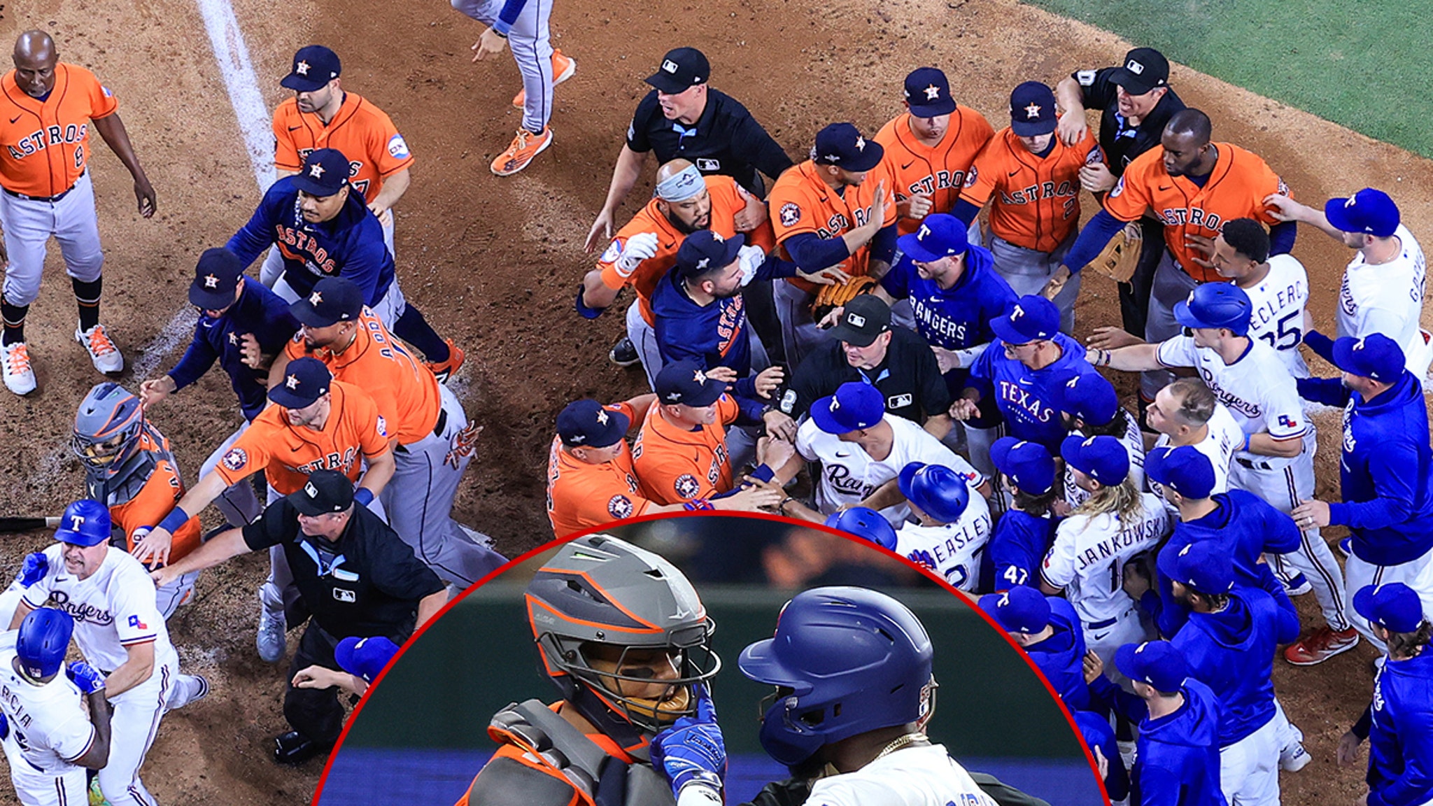 Houston Astros Texas Rangers Nearly Come To Blows During ALCS Game