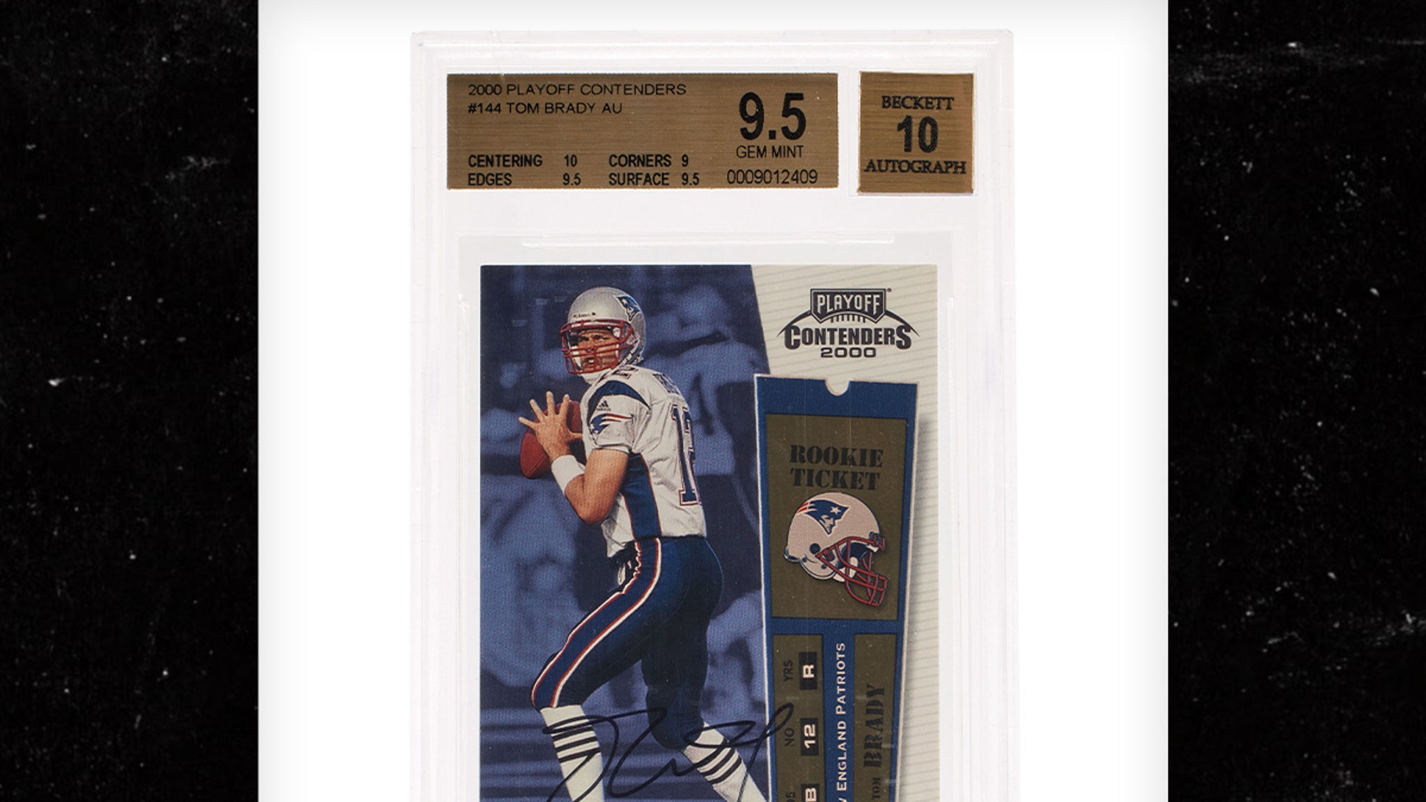 2001 PACIFIC ATOMIC PRISM TOM BRADY ROOKIE Patch Signed RC