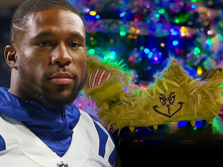 NFL's Nyheim Hines Cops Furry Grinch Cleats For Christmas Game.jpg