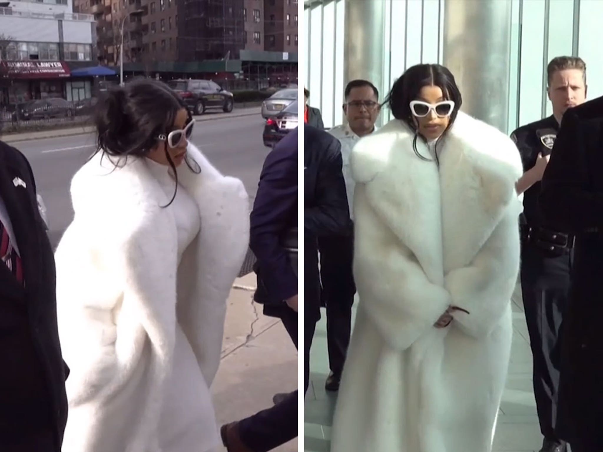 Cardi B Shows Up to Court in All-White and Shades for Alleged Strip Club  Brawl