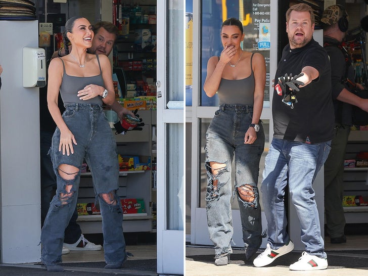 Kim Kardashian and James Corden Shoot 'Carpool Karaoke' Segment Together