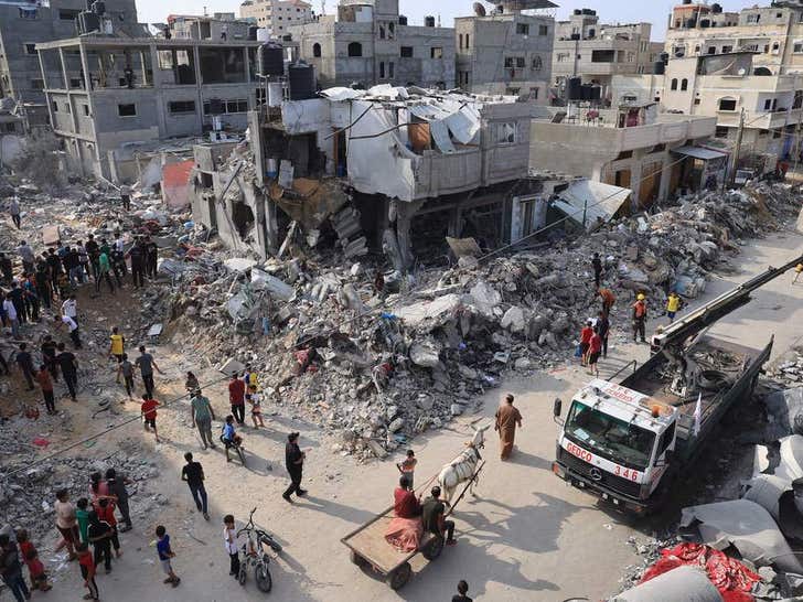 Aftermath Of Israeli Airstrike In Gaza, Palestine