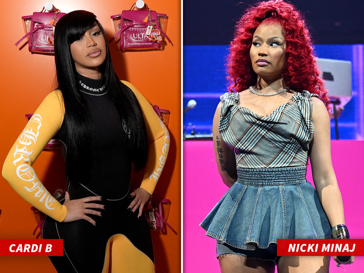 cardi b nicki minaj split-sub getty