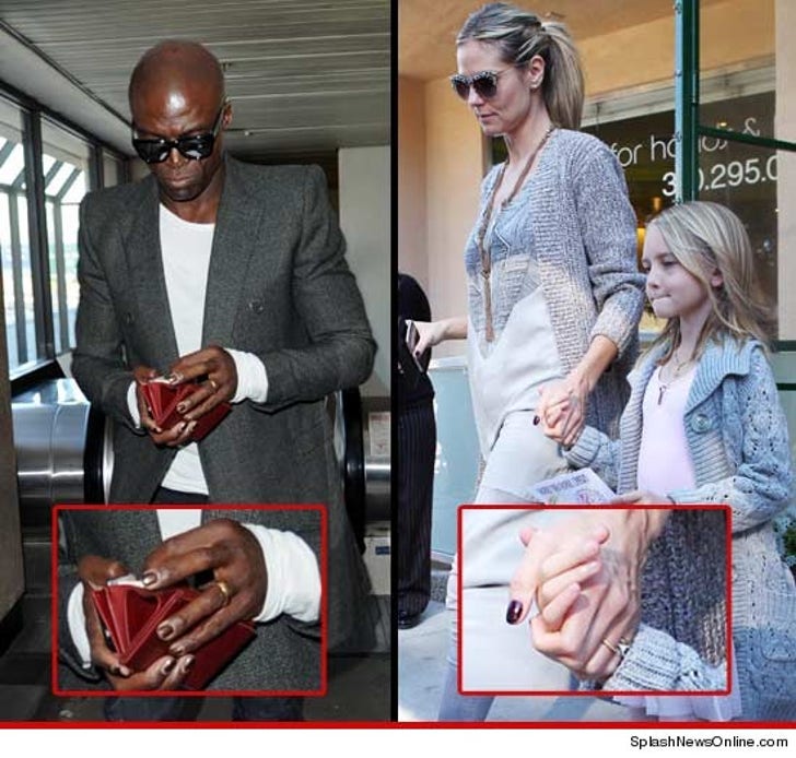 Seal and Heidi Klum Divorce -- Each Still Sporting Their :: 0205-seal-klum-rings-splash-1