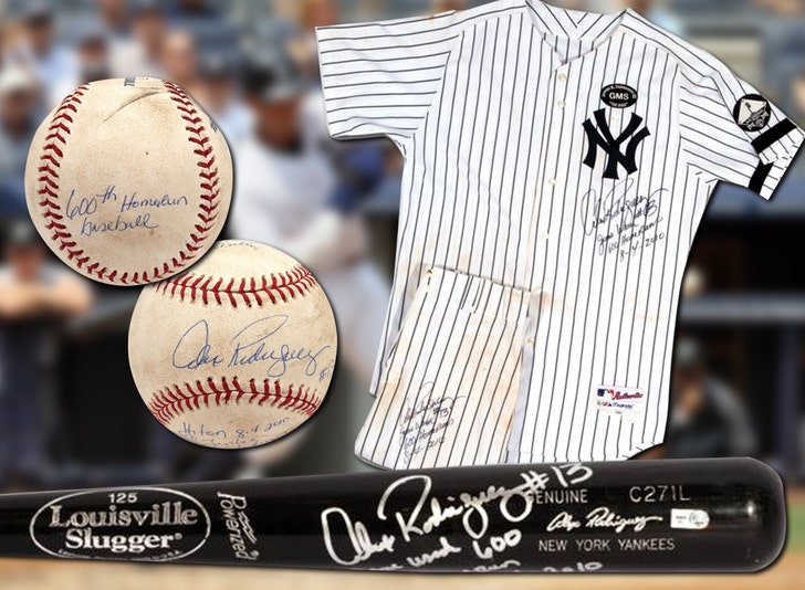 Sold at Auction: Alex Rodriguez Signed and Inscribed Yankees Jersey