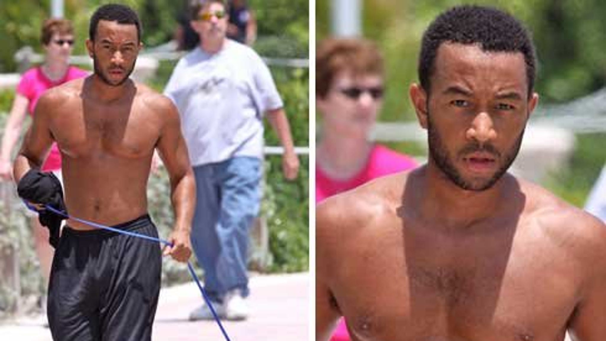 It got really hot in Miami today ... when soul singer John Legend took his ...
