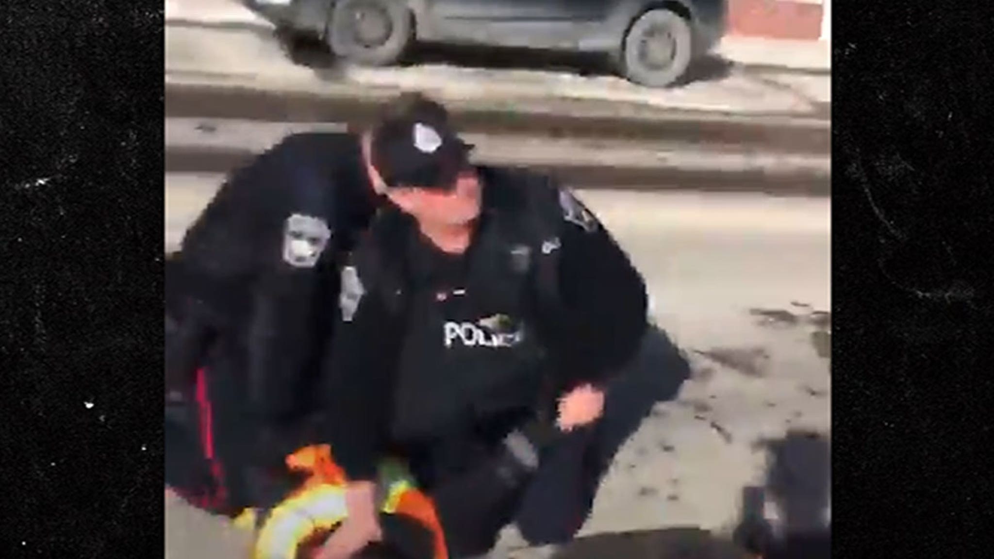 Ontario policeman brutally arrests skateboarder and hits guy on sidewalk