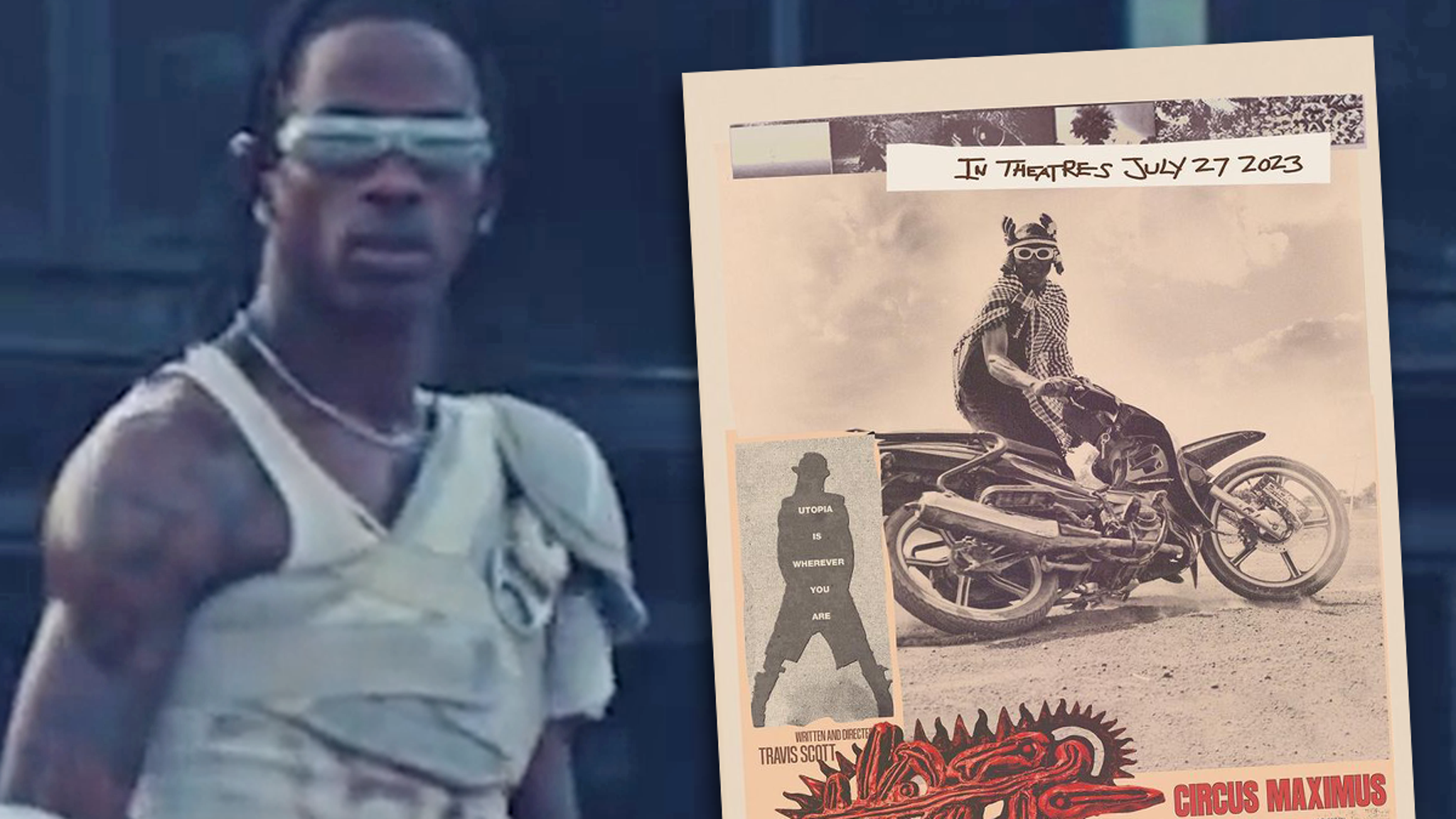 Travis Scott Reveals Utopia Movie Trailer Mock Album Covers