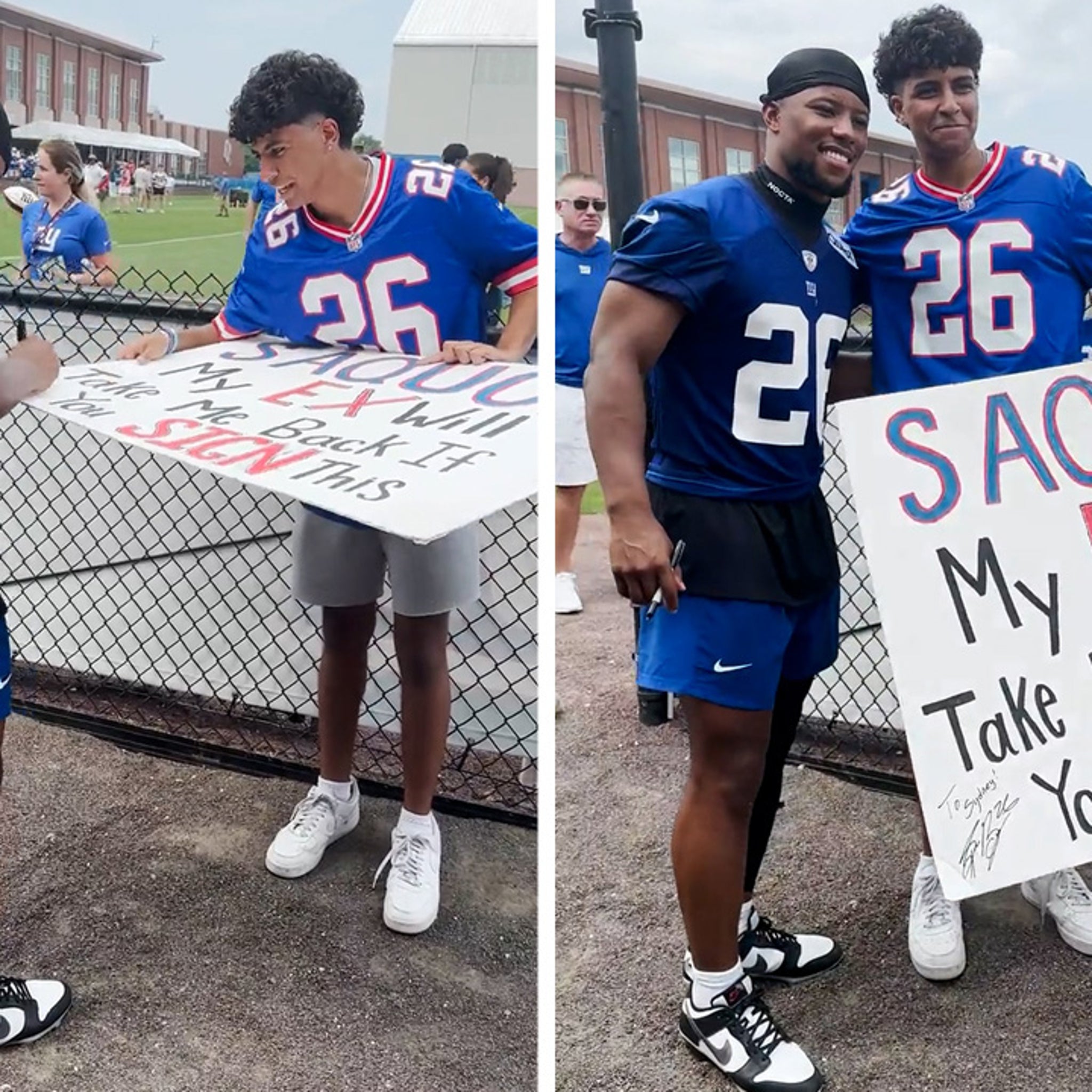 Saquon Barkley's autograph might help a Giants fan get his ex back