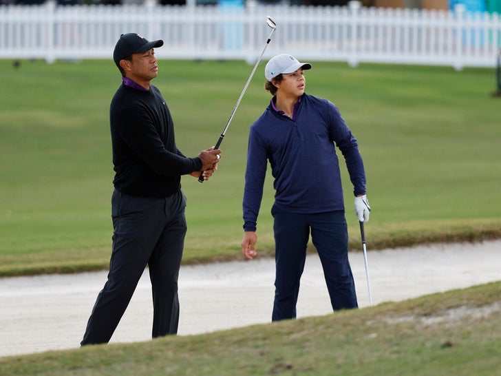 Tiger And Charlie Woods Team Up At PNC Championship