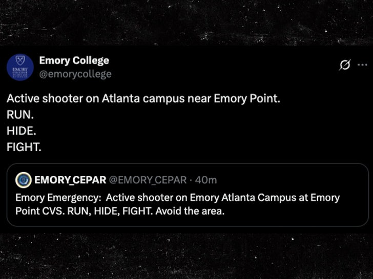 emory college university shooter x tweet