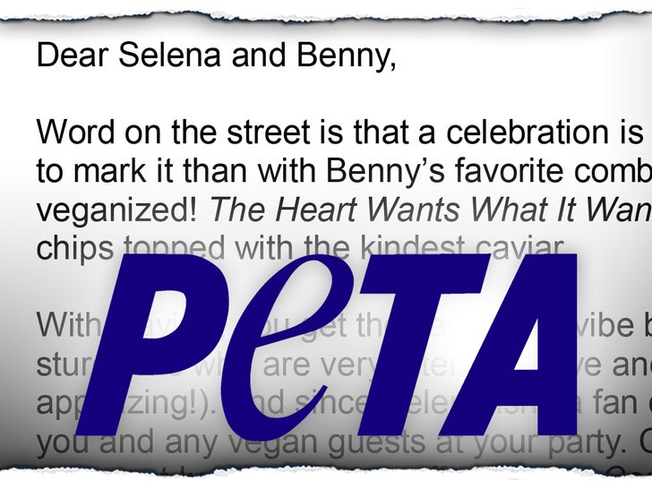 peta selena gomez benny blanco launch