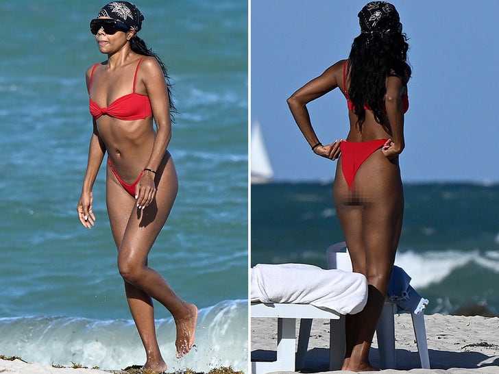 Gabrielle Union Turns Heads In Cheeky Red Bikini