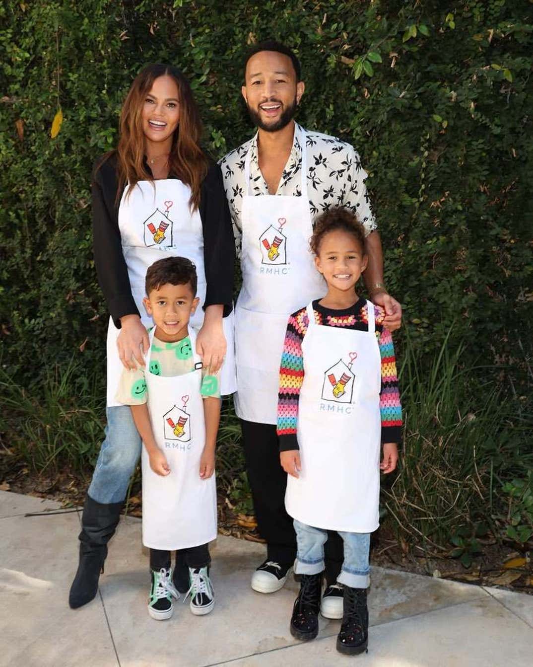 Chrissy Teigen and John Legend with Ronald McDonald House Charities