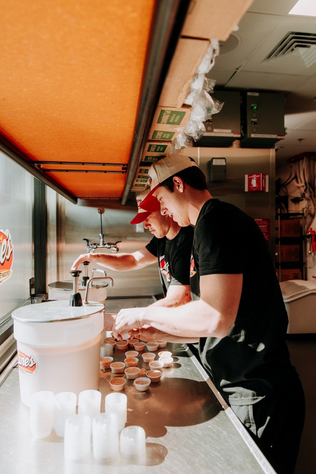 Christian And Luke McCaffrey At Raising Cane's 2