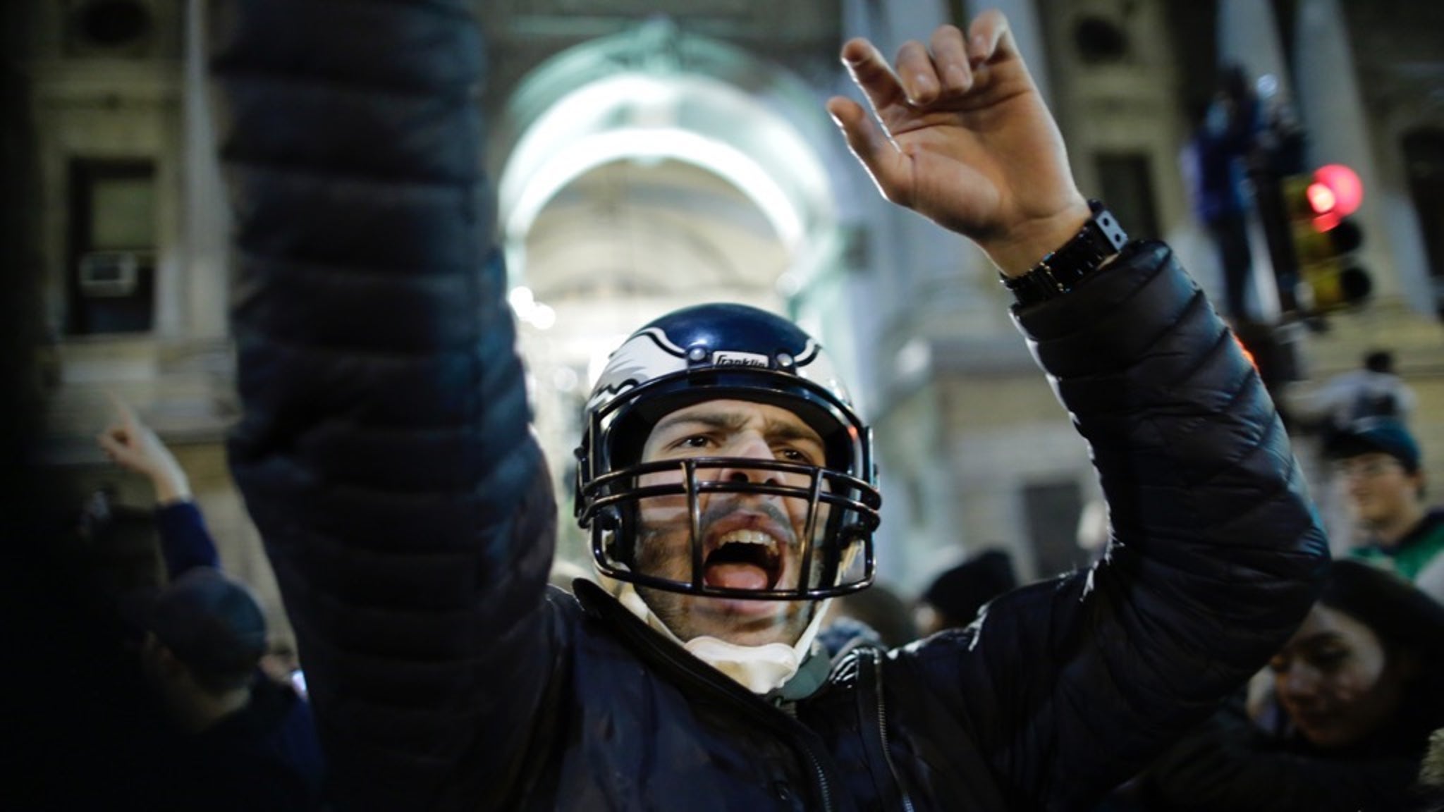 Eagles Fans Hit the Streets of Philadelphia after Super Bowl Win