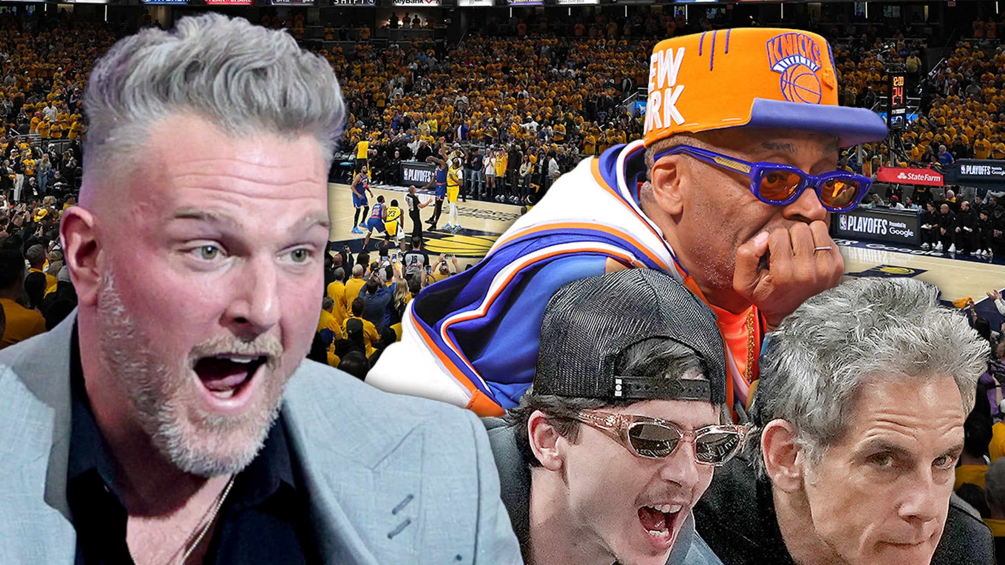 Ben Stiller, Spike Lee, Timothée Chalamet Roasted By Pat McAfee During Pacers Game