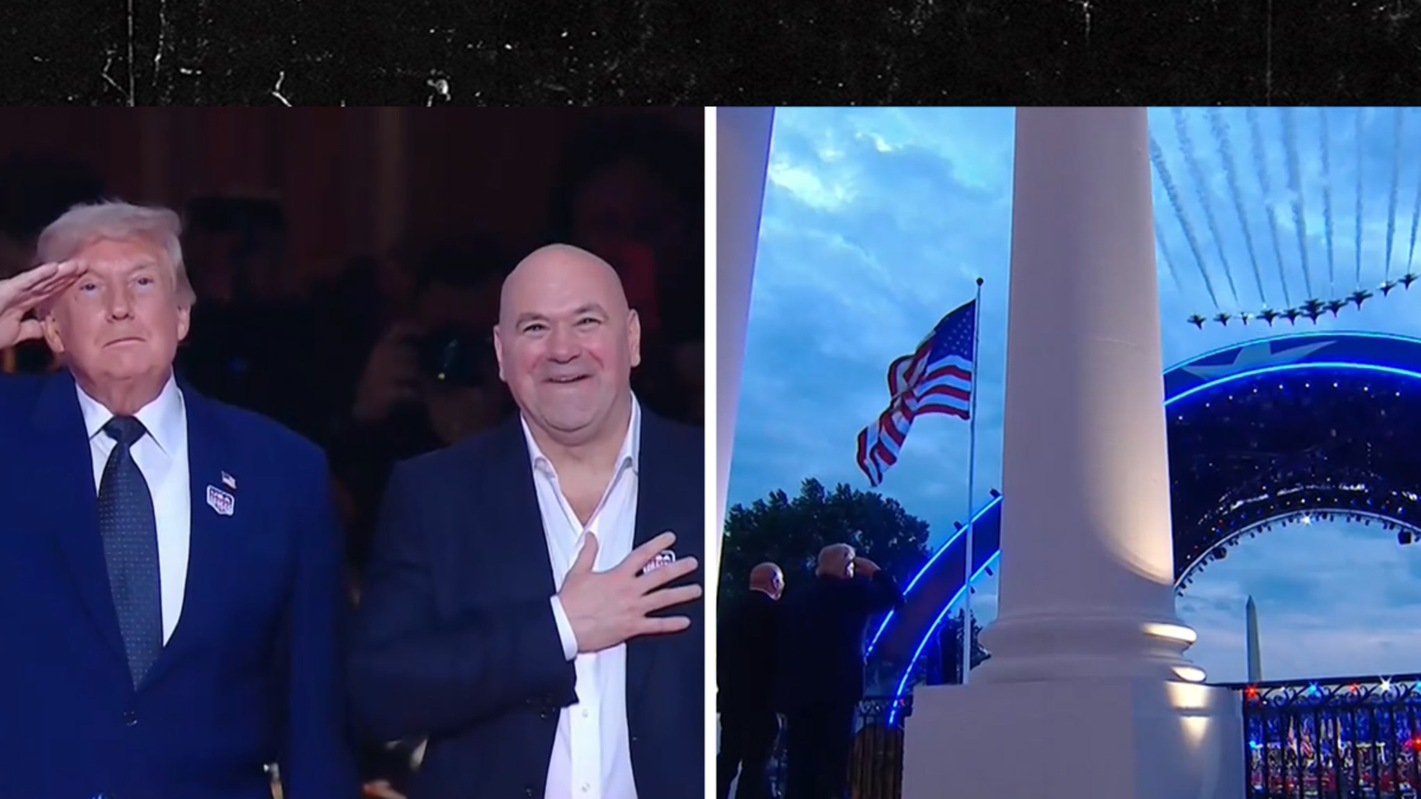 Donald Trump, Dana White Make Grand Entrance At UFC's Freedom 250