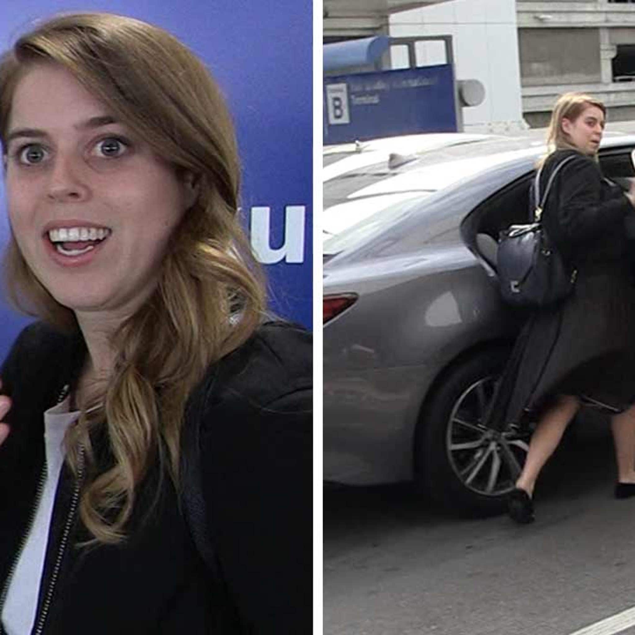 Princess Beatrice Takes an Uber After Arriving in Los Angeles